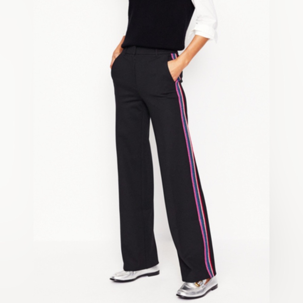 Boden Westbourne Ponte Pants Rainbow Stripes size 10R
